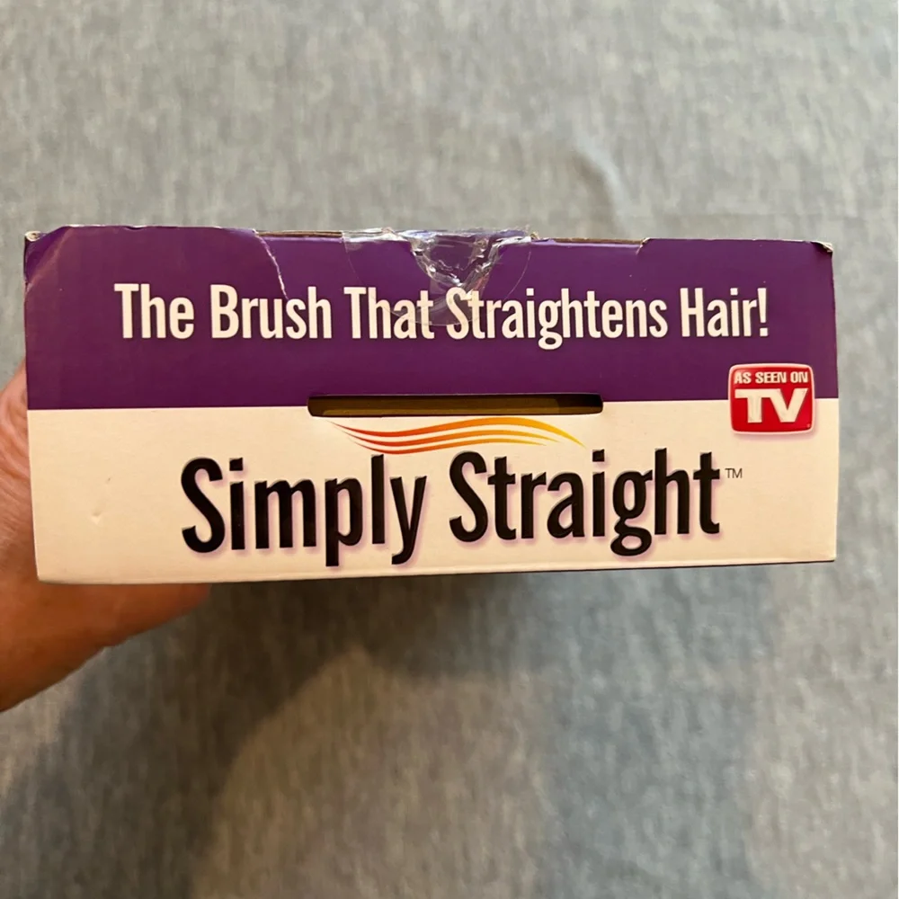 Simply Straight premium ceramic quality straightening brush fast heat LCD travel